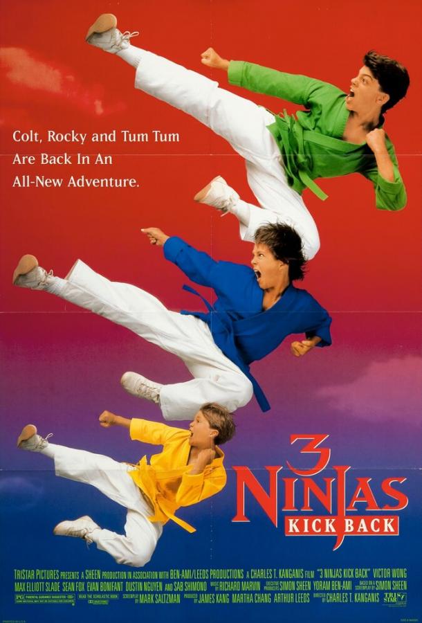 Три ниндзя наносят ответный удар / 3 Ninjas Kick Back (1994) 
